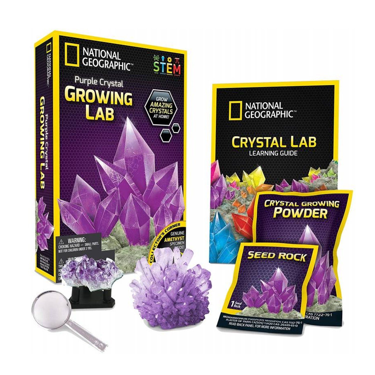 NATIONAL GEOGRAPHIC Lernspielzeug RTNGPCRYSTAL, Lila Purple Crystal