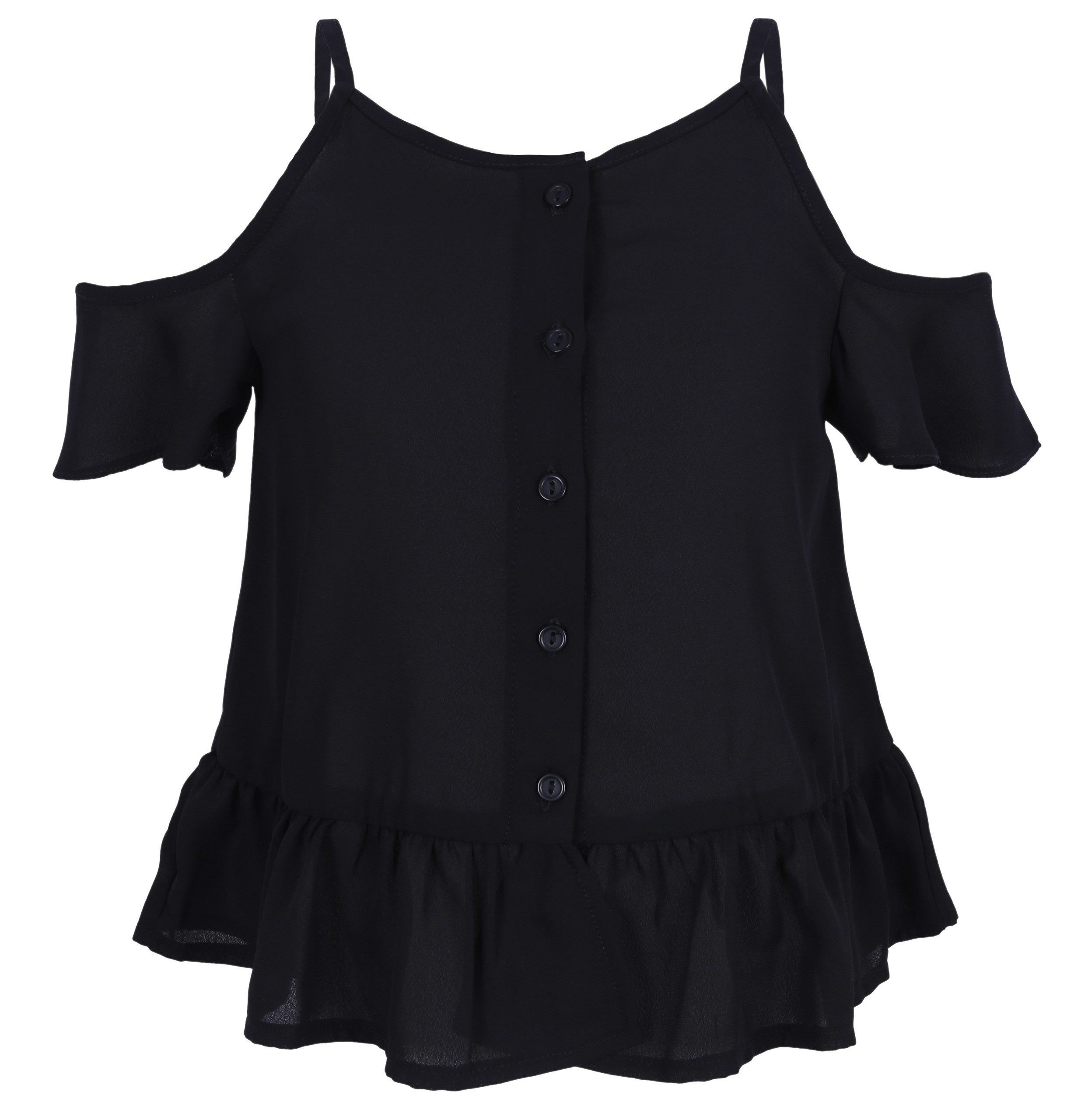 Blusentop Bluse mit Trägern aus Chiffon 11-12 Jahre