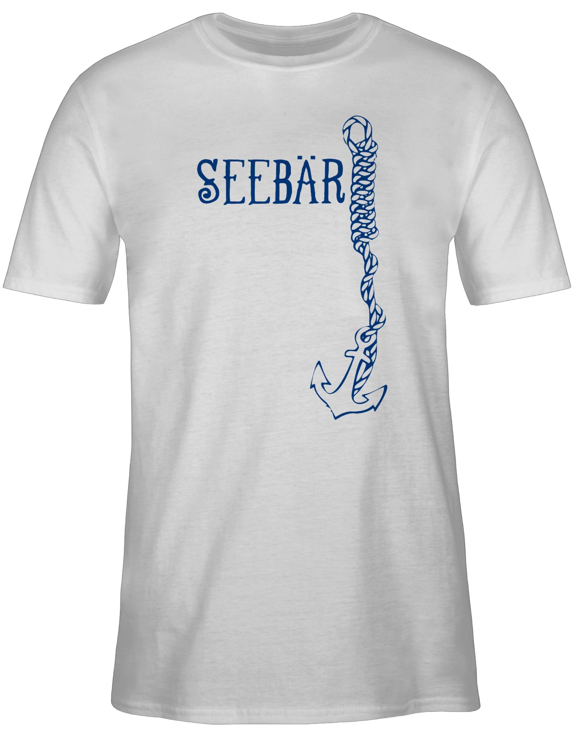 Seebär T-Shirt Shirtracer Schiff Deko Anker 2 Weiß & Boot