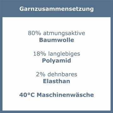GAWILO Basicsocken für Damen & Herren - 80% hochwertige Baumwolle - mit Komfortbund (9 Paar) atmungsaktive, weiche Baumwolle - ohne Naht - in blau, grau & natur