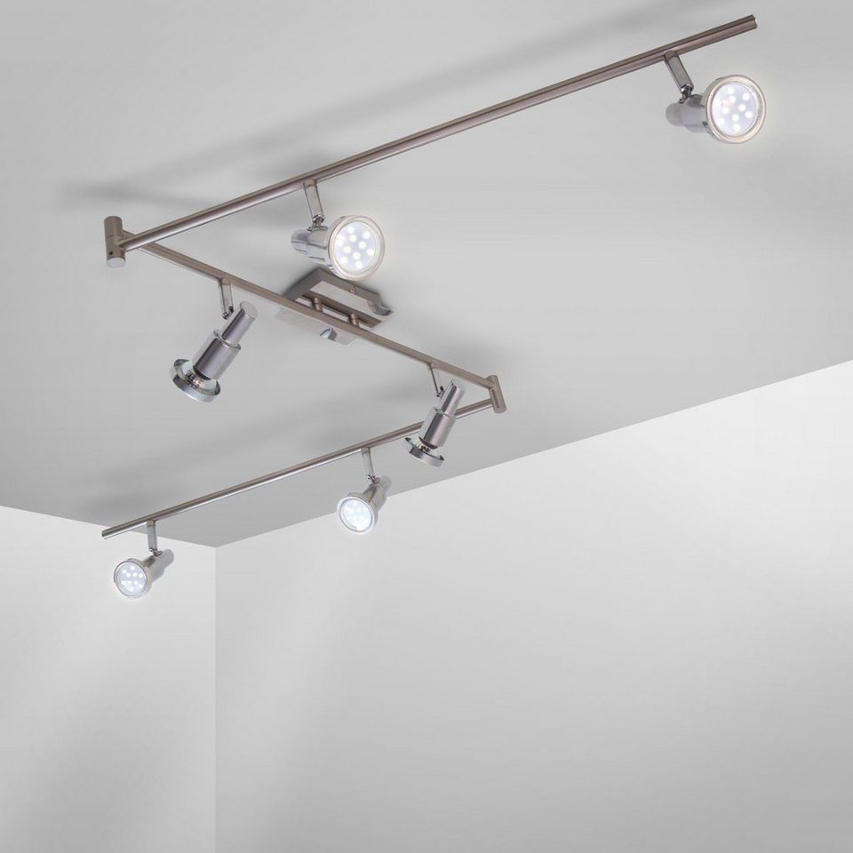 LED Wand Strahler schwenkbar Arbeits Zimmer Beleuchtung Chrom Spot Flur Lampe