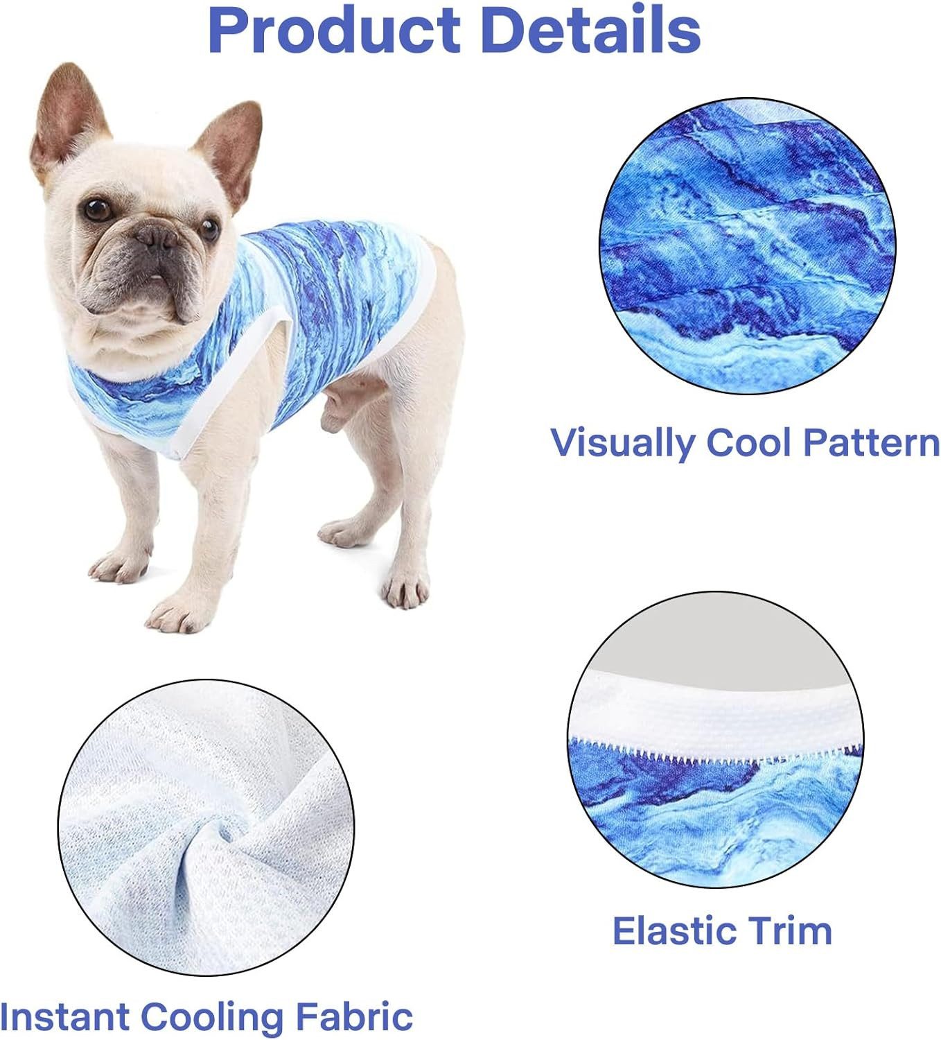 FELIXLEO Hundeweste Kühlweste für Hunde Sommer Hundejacke Bequem für Kleine Hunde