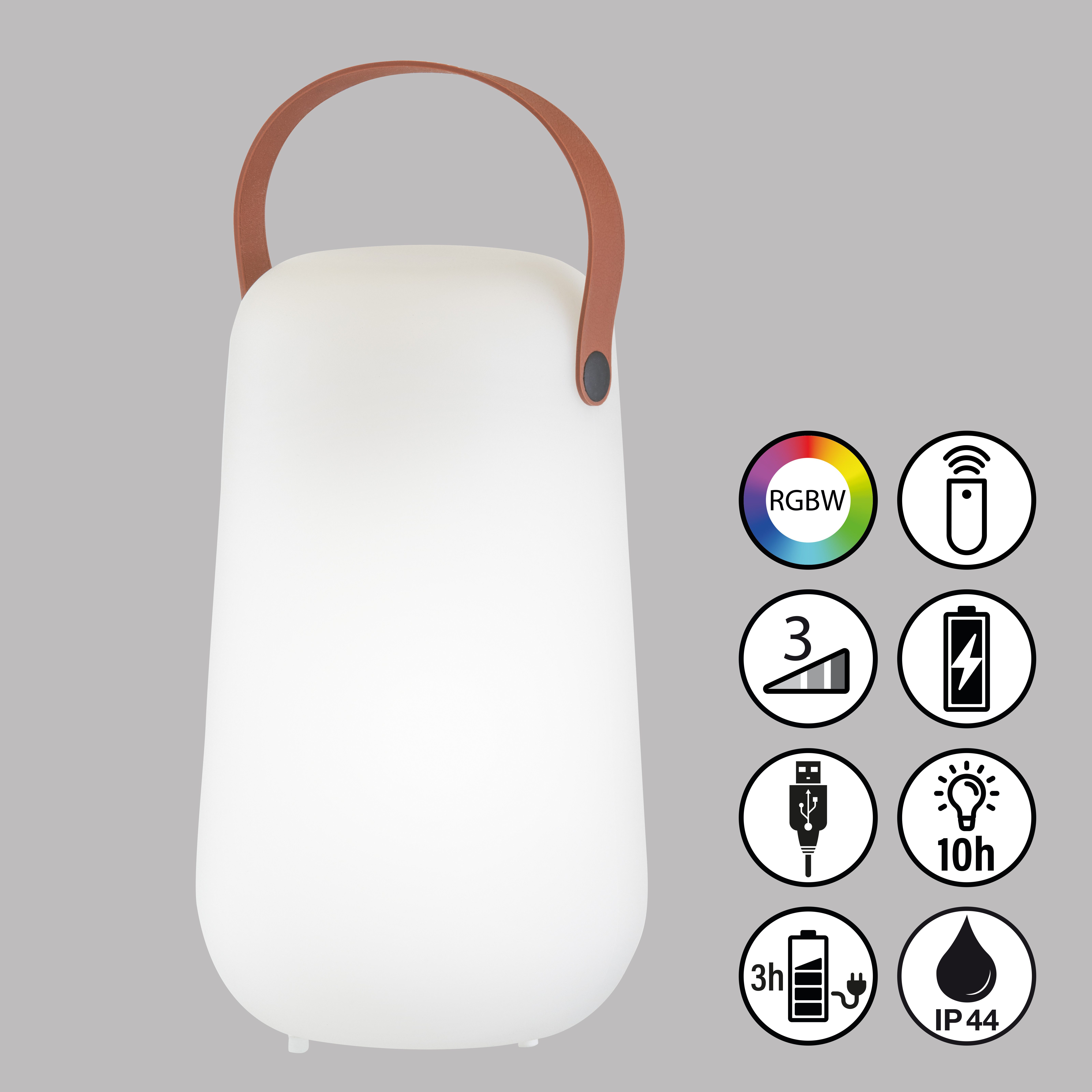 LED-Akku-Tischleuchte Collgar, weiß, Höhe 26 cm günstig online kaufen