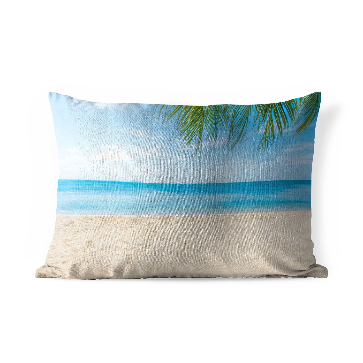 Tropisch Palme, Strand Dekokissen - Polyester, Outdoor-Dekorationskissen, Kissenhülle Dekokissenbezug, - MuchoWow