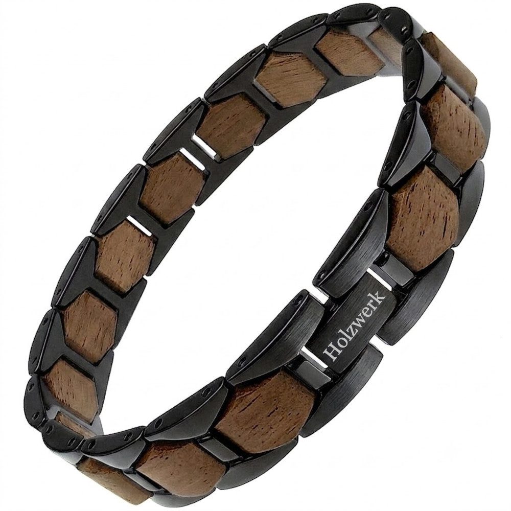Holzwerk Armband Designer Holz Armband, Armkette Gliederarmband, Holz Unikate inkl. Armbandkürzer, ideal als Geschenk