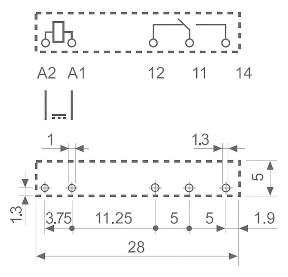 Thumbnail - finder Zeitrelais Finder 34.51.7.060.5010 Printrelais 60 V/DC 6 A 1 Wechsler 1 St., (34.51.7.060.5010)