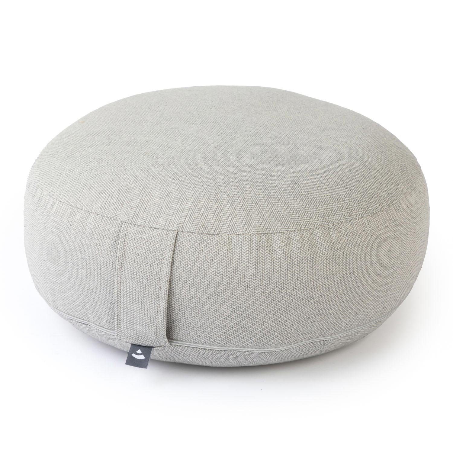 bodhi Meditationskissen BIG RONDO groß-flach Meditationskissen, CLASSIC dobby grau