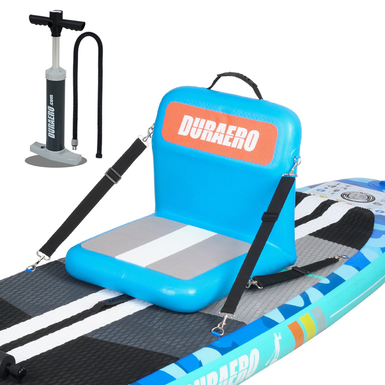 DURAERO SUP-Board DURAERO Aufblasbarer Kajaksitz mit Rückenlehne