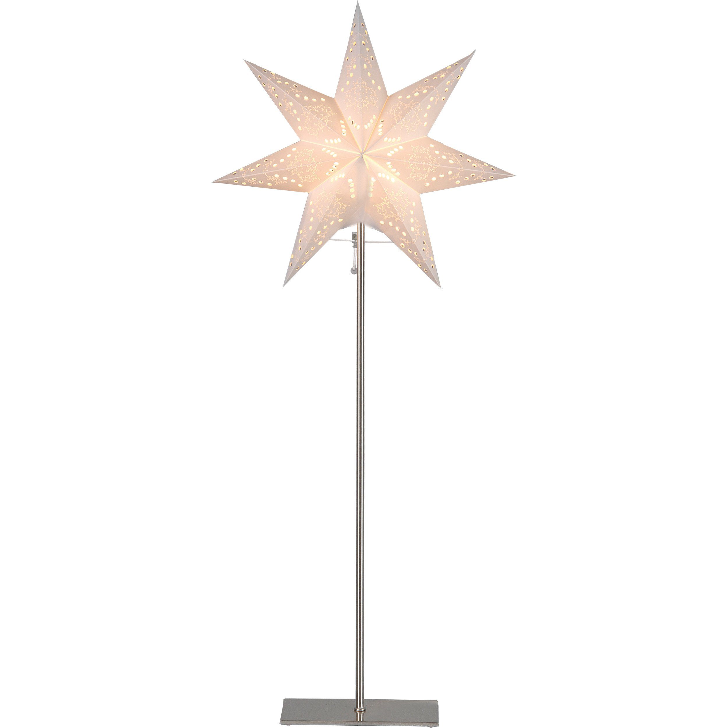 STAR TRADING LED Dekolicht Sensy, Stehlampe Weihnachtsstern Sensy 3D Papierstern Weihnachten in Weiß mit