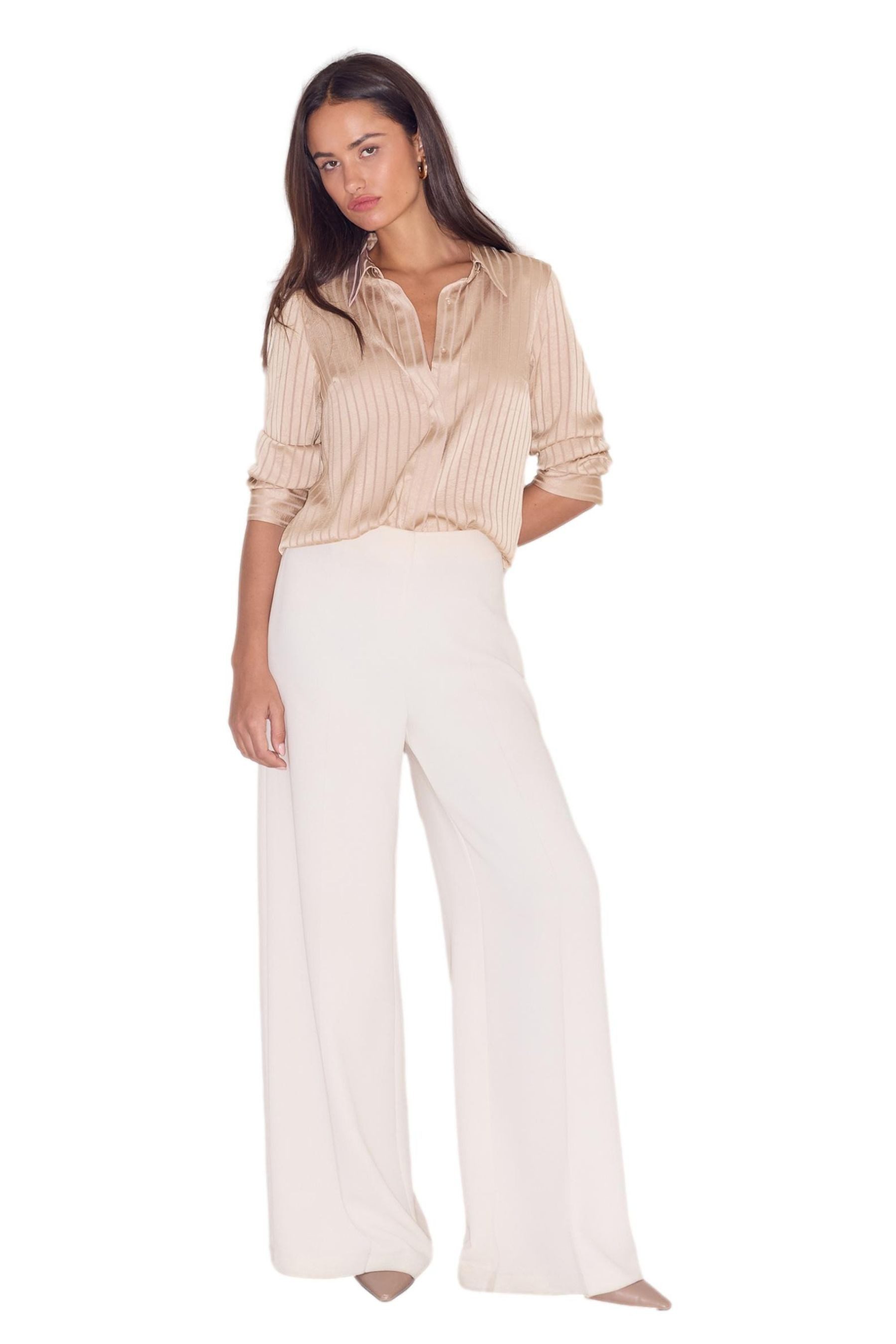 LIPSY Hemdbluse Lipsy Satin-Hemd mit Streifen (1-tlg)