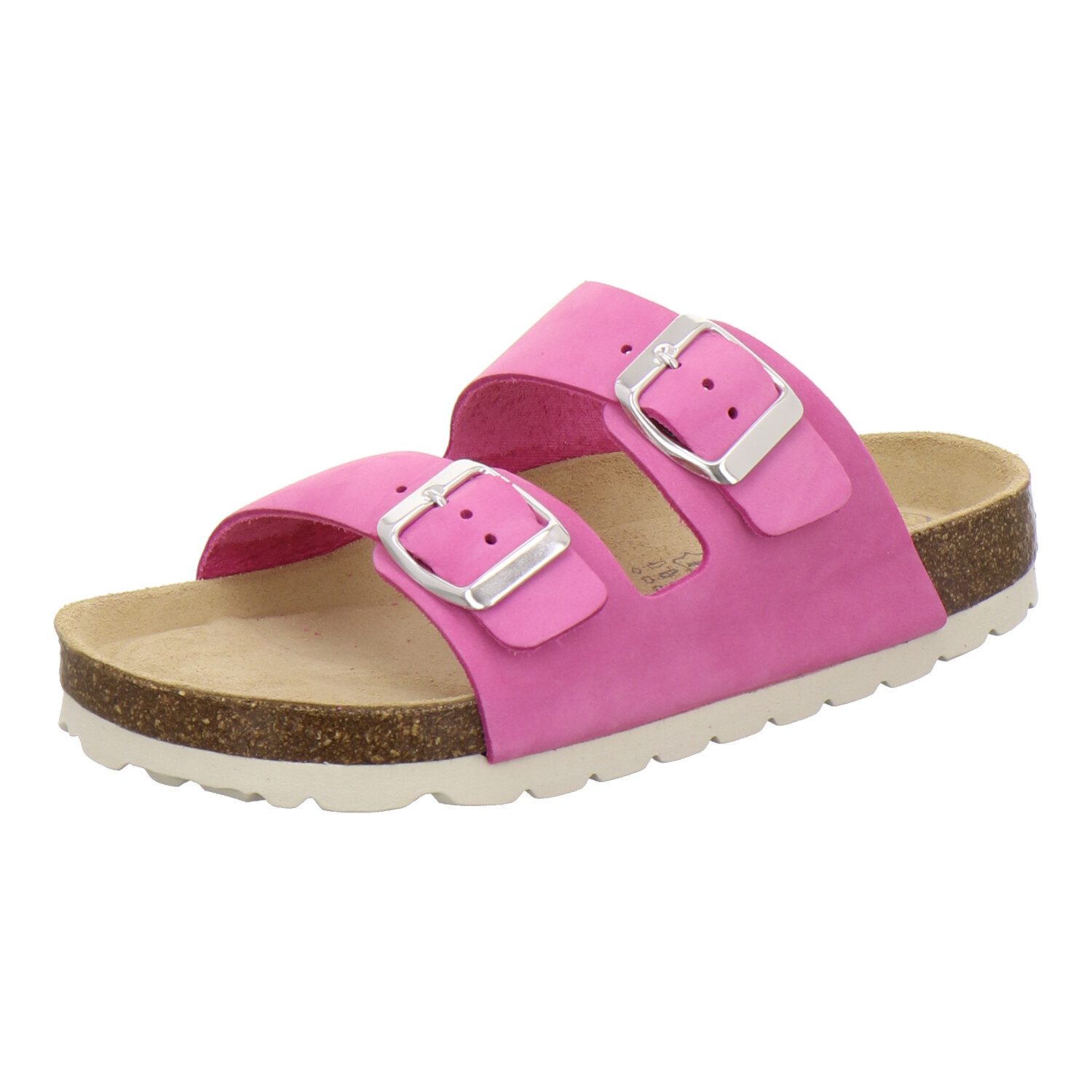 AFS-Schuhe 110007 Zweischnaller Pantolette für Mädchen mit Fußbett, bequeme Sandalen aus Leder