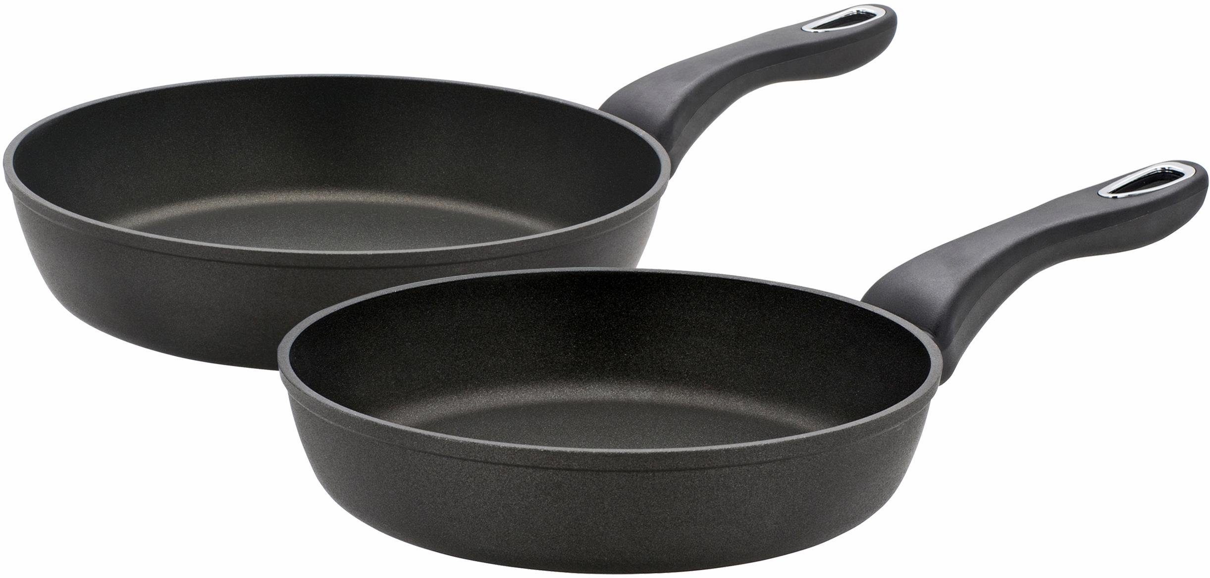 GSW Сковороды-Set Nanopan, Aluminium (Set, 2-tlg., 1x Bratpfanne Ø 24 cm, 1x Bratpfanne Ø 28 cm), Induktion