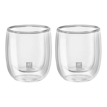 Zwilling Espressoglas ZWILLING Sorrento Doppelwandiges Glas, Espresso, 80 ml / 2-tlg hochwertiges Borosilikatglas, Borosilikatglas