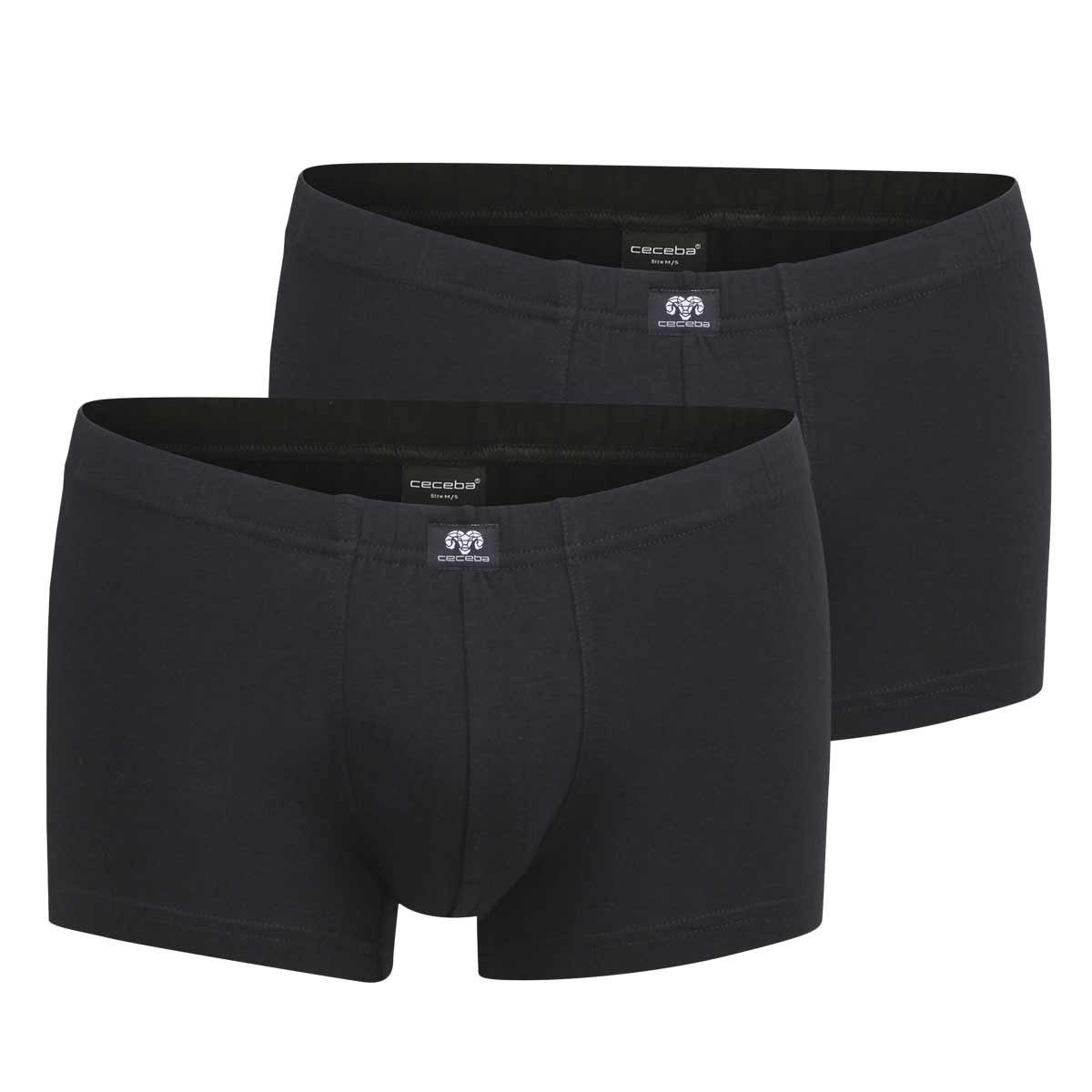 CECEBA Retro Pants Übergrößen Konvex-Pants schwarz Doppelpack Cecba (Packung, 2-St., 2er-Pack)