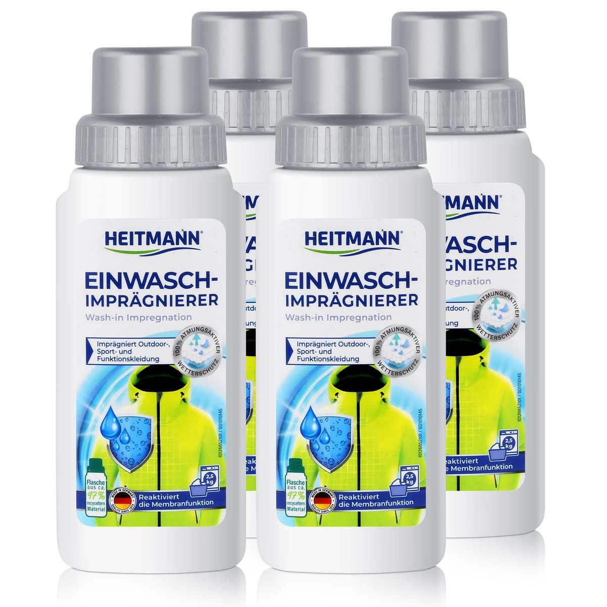 HEITMANN Heitmann Einwasch-Imprägnierer 250ml imprägniert Outdoor Kleidung (4er Spezialwaschmittel