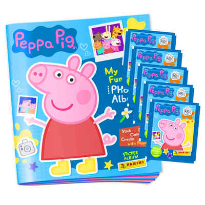 Panini Sticker Panini Peppa Pig Sticker - Mein Fotoalbum (2023) - 1 Album + 5 Tüten S