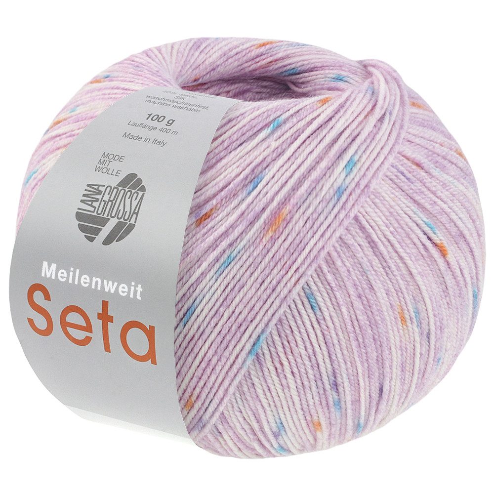 LANA GROSSA MEILENWEIT 100 g SETA BORNEO Häkelwolle, 420 m (Weiches 4-fach Sockengarn mit Seide-Anteil), 100 g