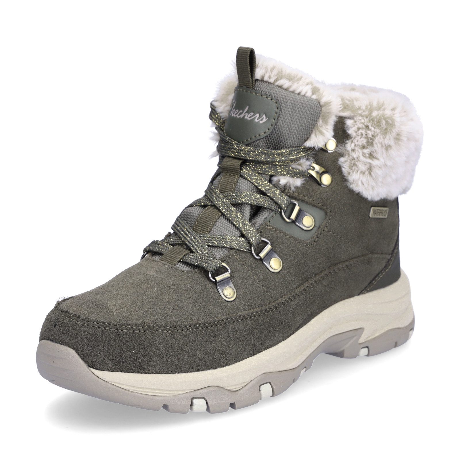 Skechers Skechers Damen Schnürboot Trego Snow Worries olive Schnürboots günstig online kaufen