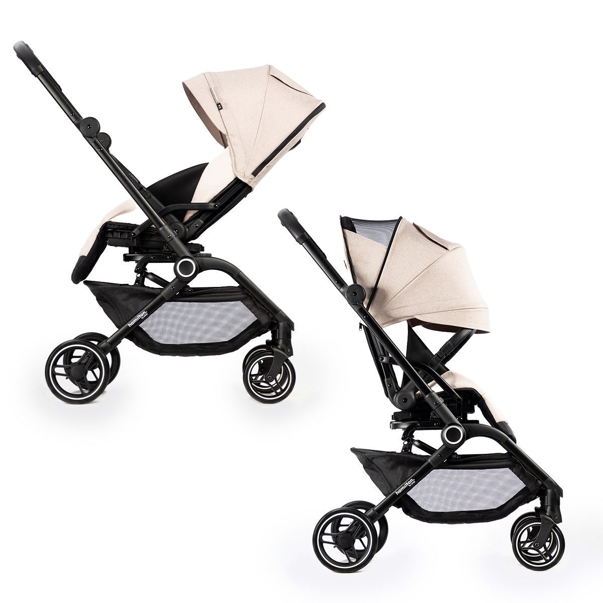 Kombi-Kinderwagen Kinderwagen T1 Grau – Premium Buggy mit MagicFold™ - 360Grad drehbar