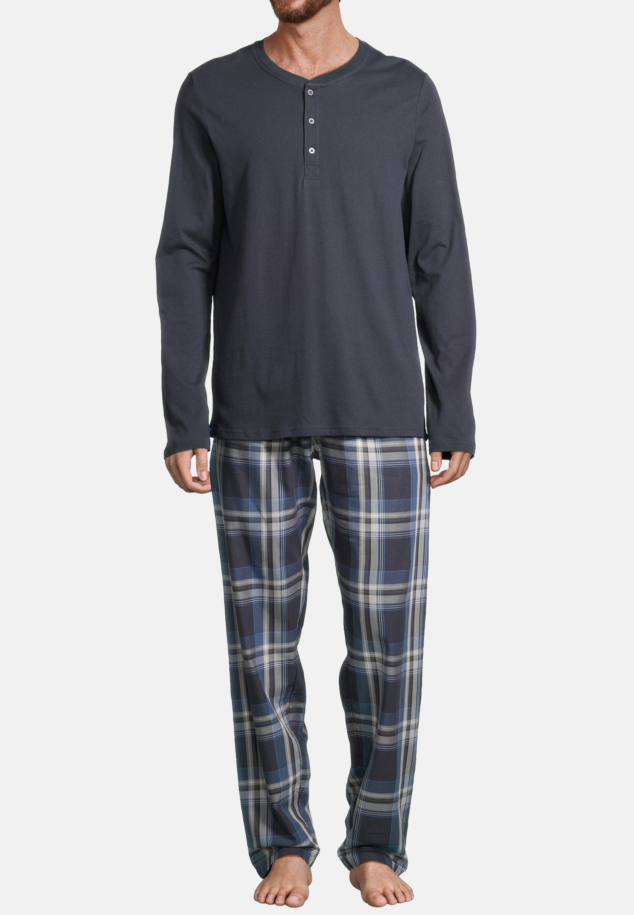 Schiesser Pyjama Night & Home (Set, 2 tlg) Schlafanzug - Baumwolle - Atmung günstig online kaufen