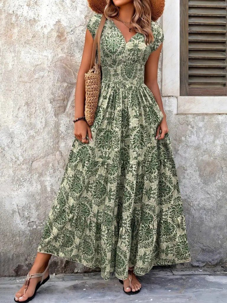 Moda Yakamoz Midikleid JANE'S Damen Kurzarm günstig online kaufen