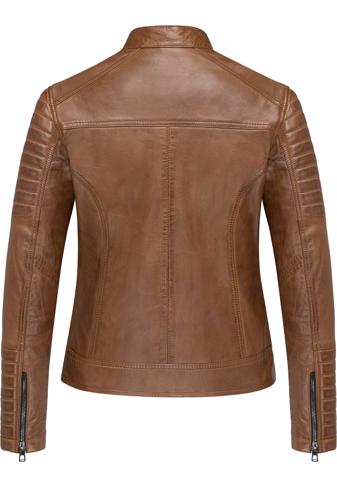 REPUBLIX Lederjacke MYRNA Echtleder Damen Biker Zipper Jacke günstig online kaufen