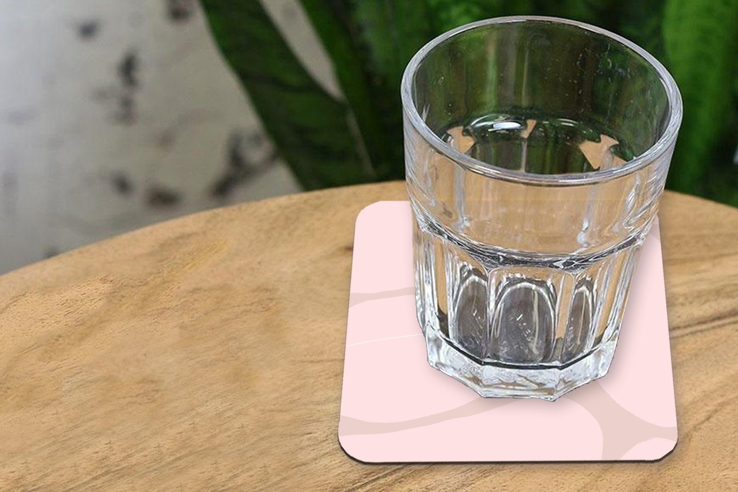 MuchoWow Glasuntersetzer Rosa - Geometrische Tasse Tischuntersetzer, Zubehör für Abstrakt, Glasuntersetzer, Untersetzer, Formen Gläser, - Korkuntersetzer, 6-tlg