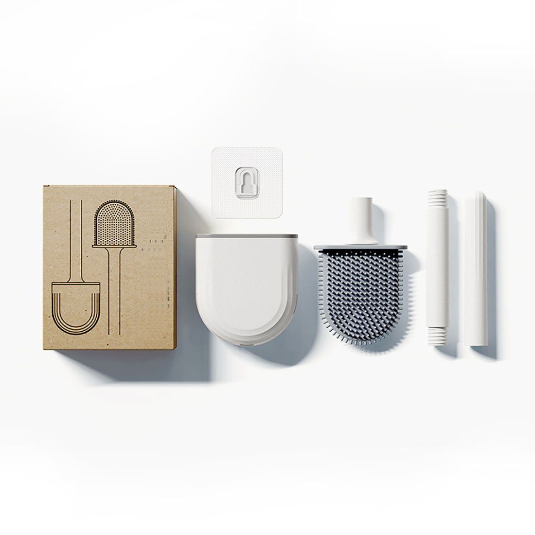 Silikon, Silikon Behälter, CTGtree Bürste WC WC-Reinigungsbürste (1-tlg) und Klobürste