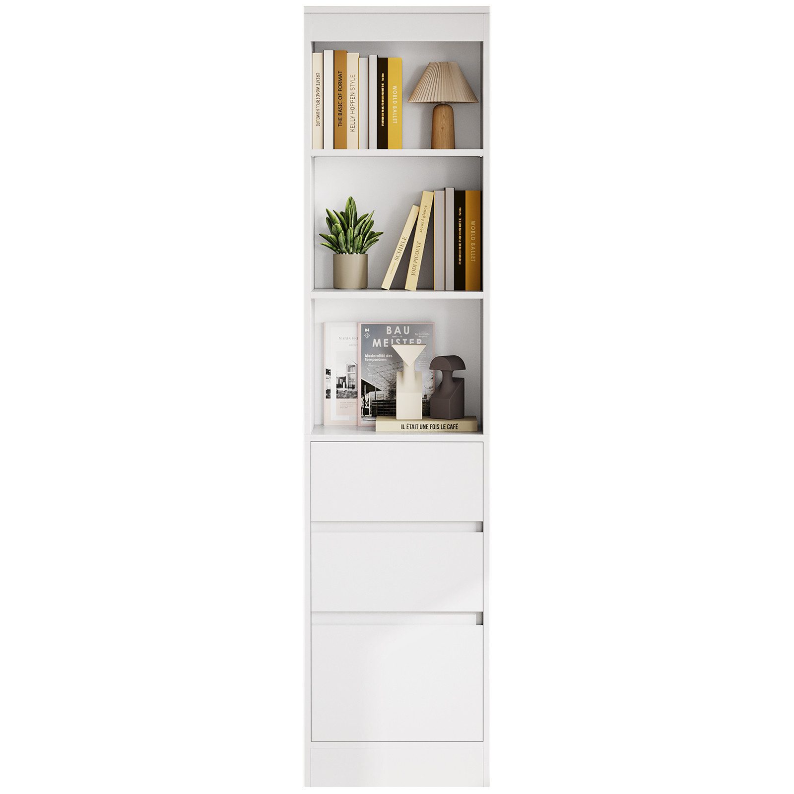 MSMASK Hochschrank Standregal Badezimmerschrank mit 3 günstig online kaufen