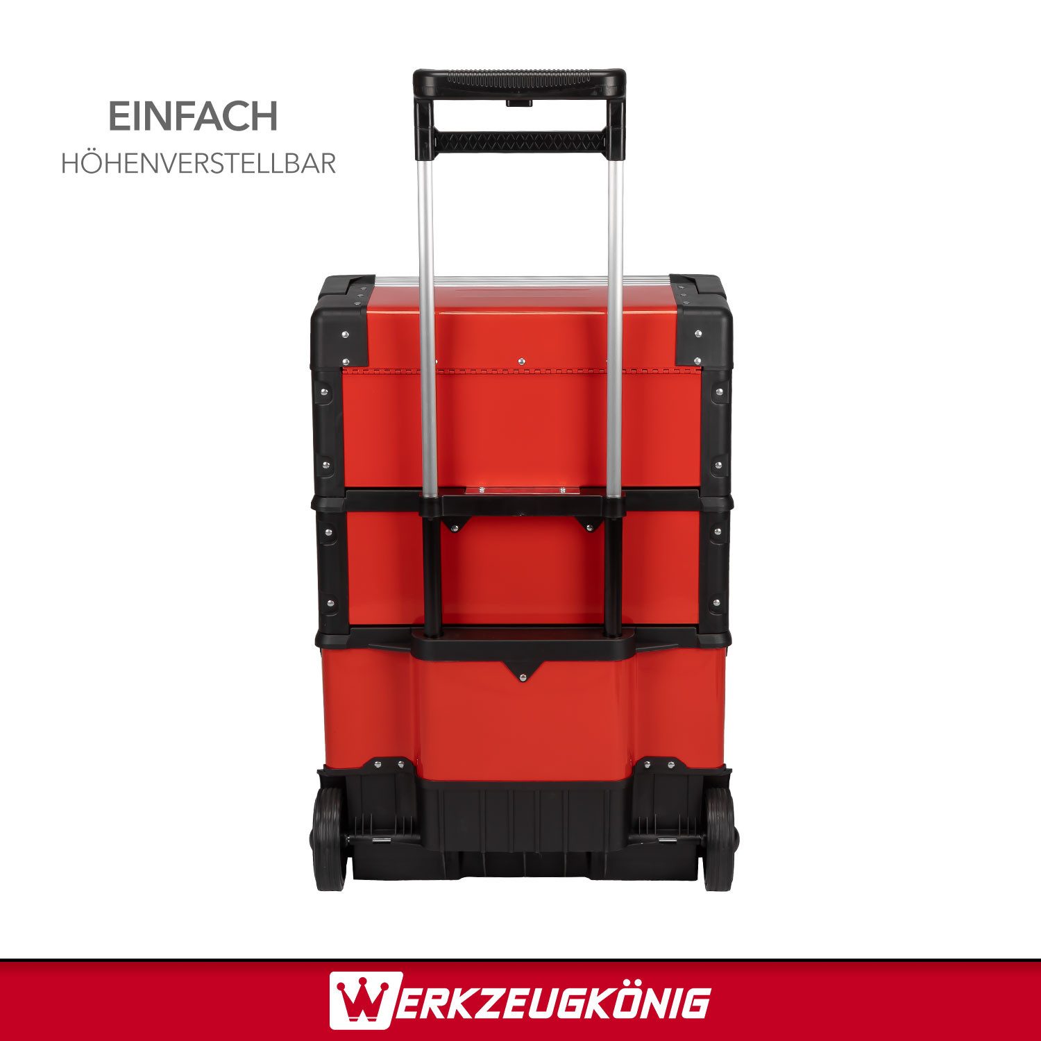 Werkzeugkönig Werkzeugtrolley Werkstattwagen Modulsystem leer, Module einzeln nutzbar und kombinierbar - inklusive Sortimentskoffer – Bild 4 von 5