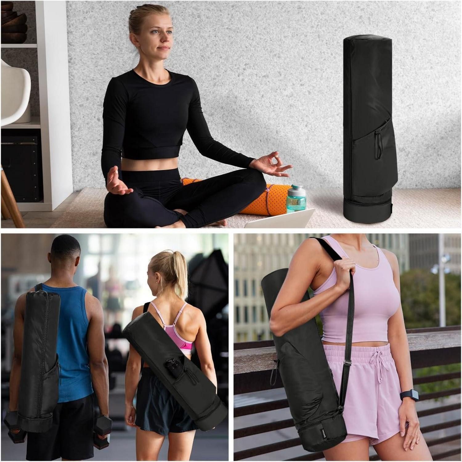LuxusKollektion Yogatasche Yogatasche Damen mit Nassfach und Flaschenhalter, Schultergurt, Gym