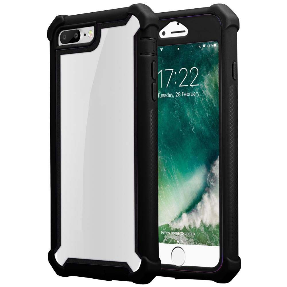 Cadorabo Handyhülle Apple iPhone 7 PLUS / 7S PLUS / 8 PLUS Apple iPhone 7 PLUS / 7S PLUS / 8 PLUS, Handy Schutzhülle TPU Silikon Cover Bumper - Hard Cover Hybrid Case