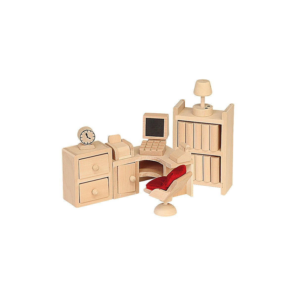 Beluga Puppenbett Puppenhausmöbel aus Holz - Arbeitszimmer