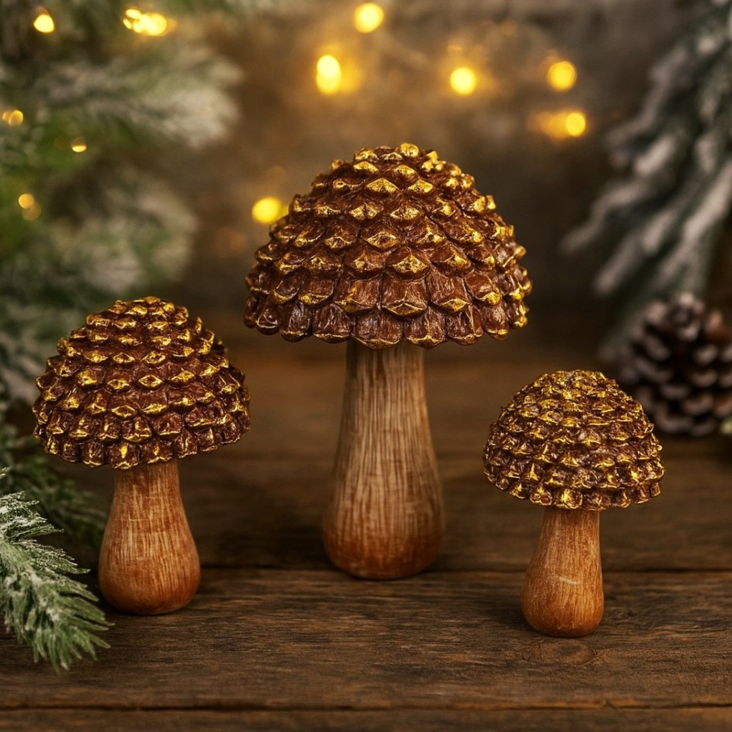 Online-Fuchs Dekoobjekt 3 Pilze in verschiedenen Größen - Herbstdeko und Wi günstig online kaufen