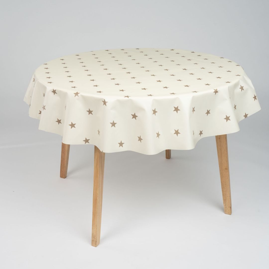 laro Tischdecke runde 140 cm Wachstuchtischdecke Garten Weihnachten Sterne günstig online kaufen