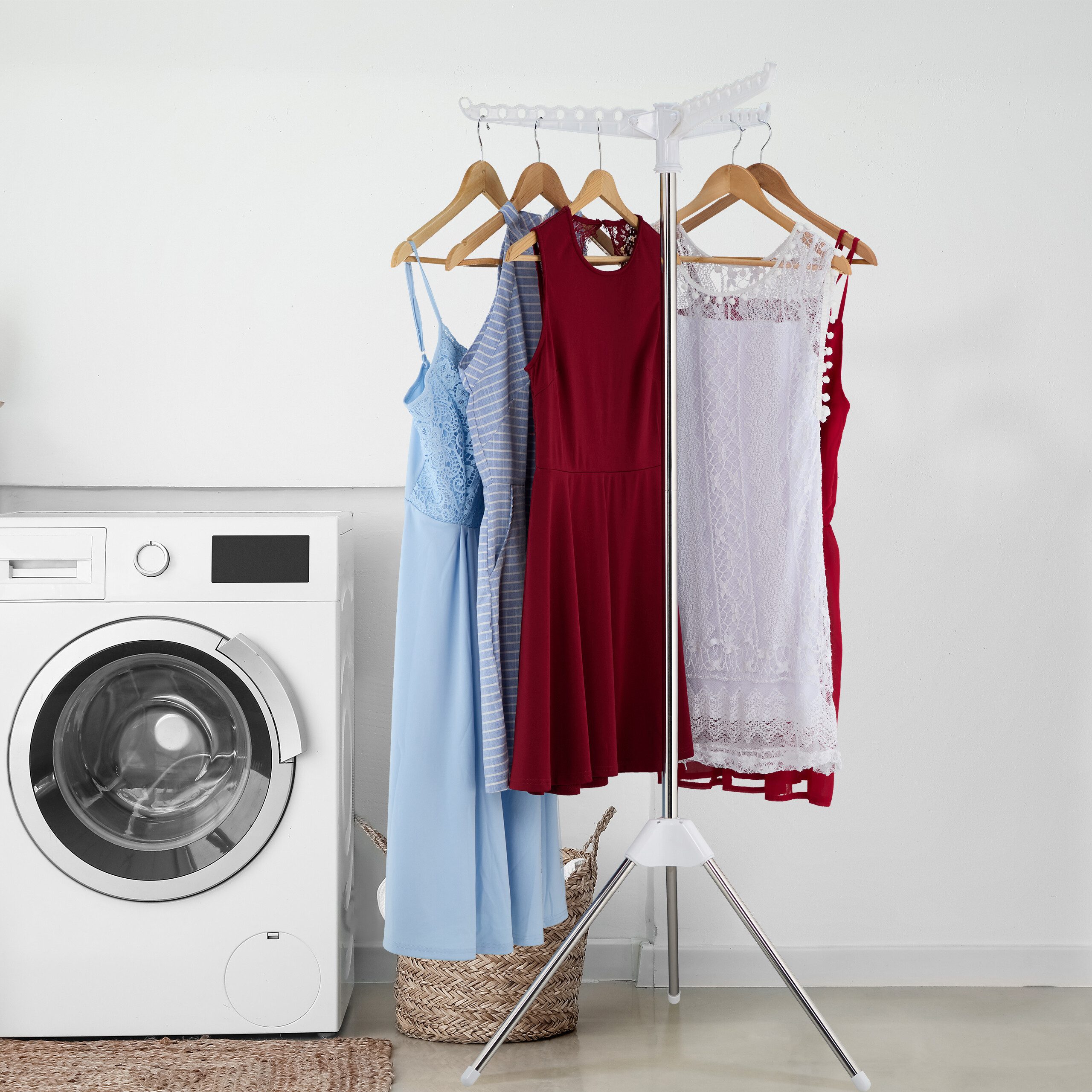 Relaxdays Hemden-Wäscheständer – Faltenfreier Trockner Für 33 Kleiderbügel