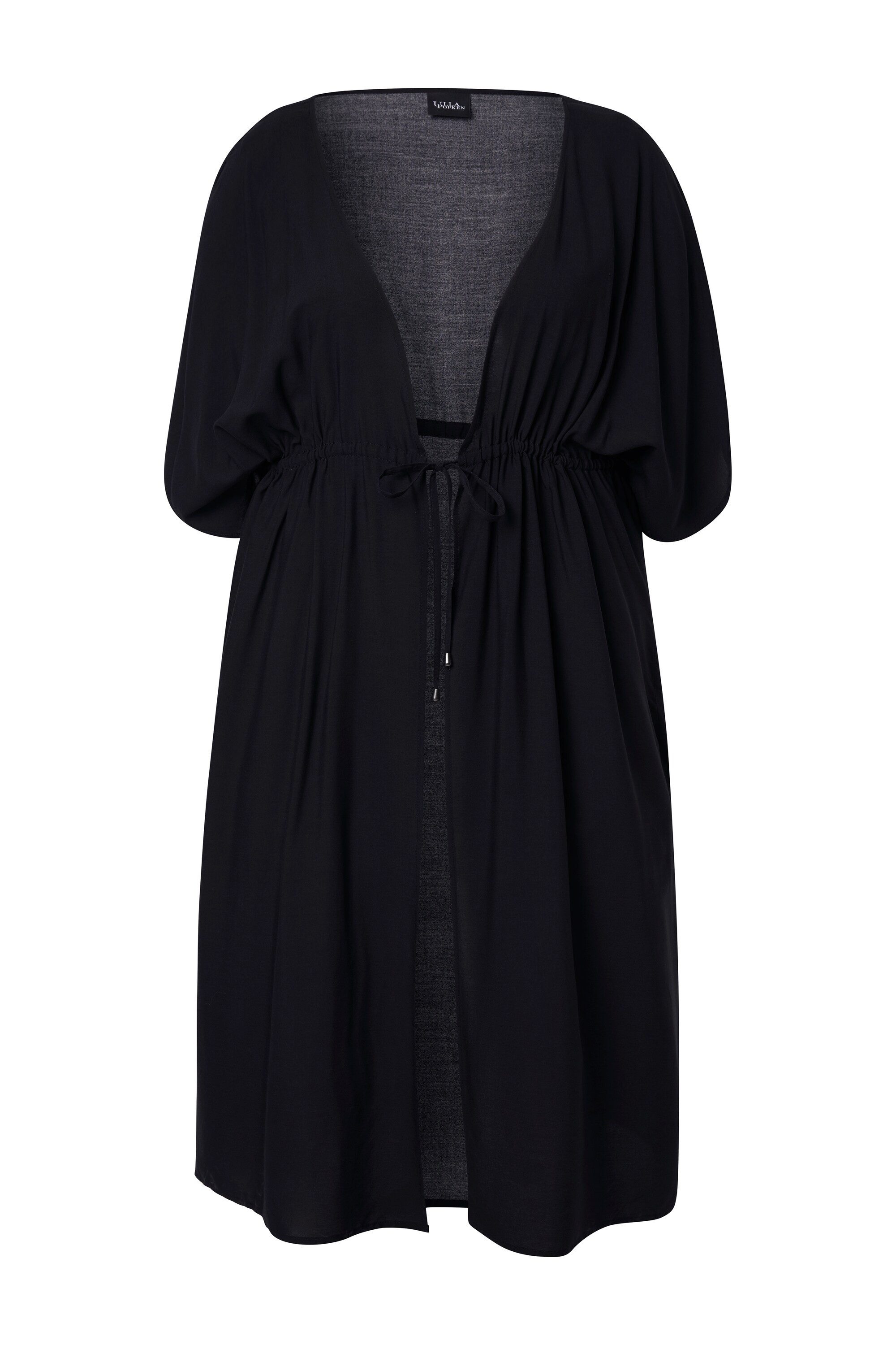 Ulla Popken Strandkleid Kaftan Oversized V-Ausschnitt Halbarm günstig online kaufen