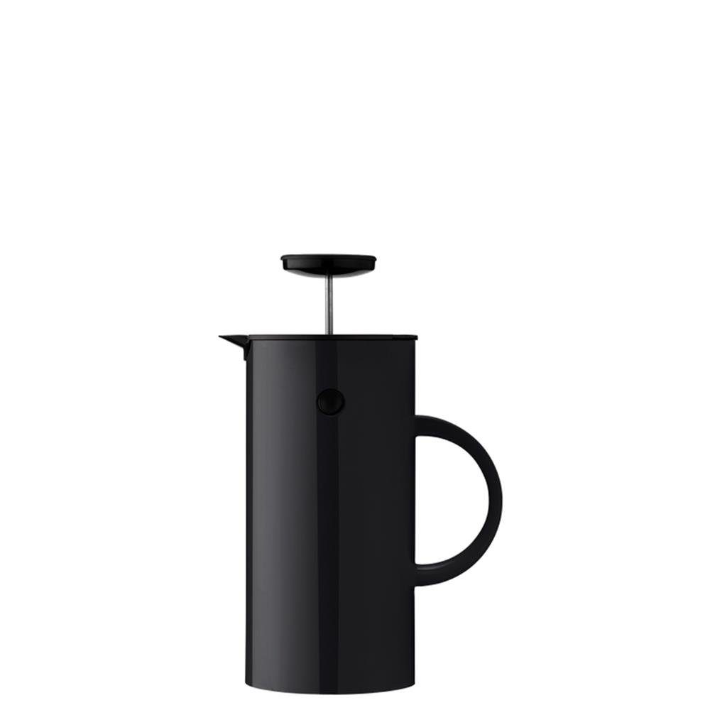 Stelton EM77, 8 Schwarz, für Tassen, 1l Kaffeebereiter Pressfilterkanne Kaffeekanne,