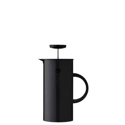 Stelton Kaffeebereiter EM77, 1l Kaffeekanne, Schwarz, für 8 Tassen, Pressfilterkanne