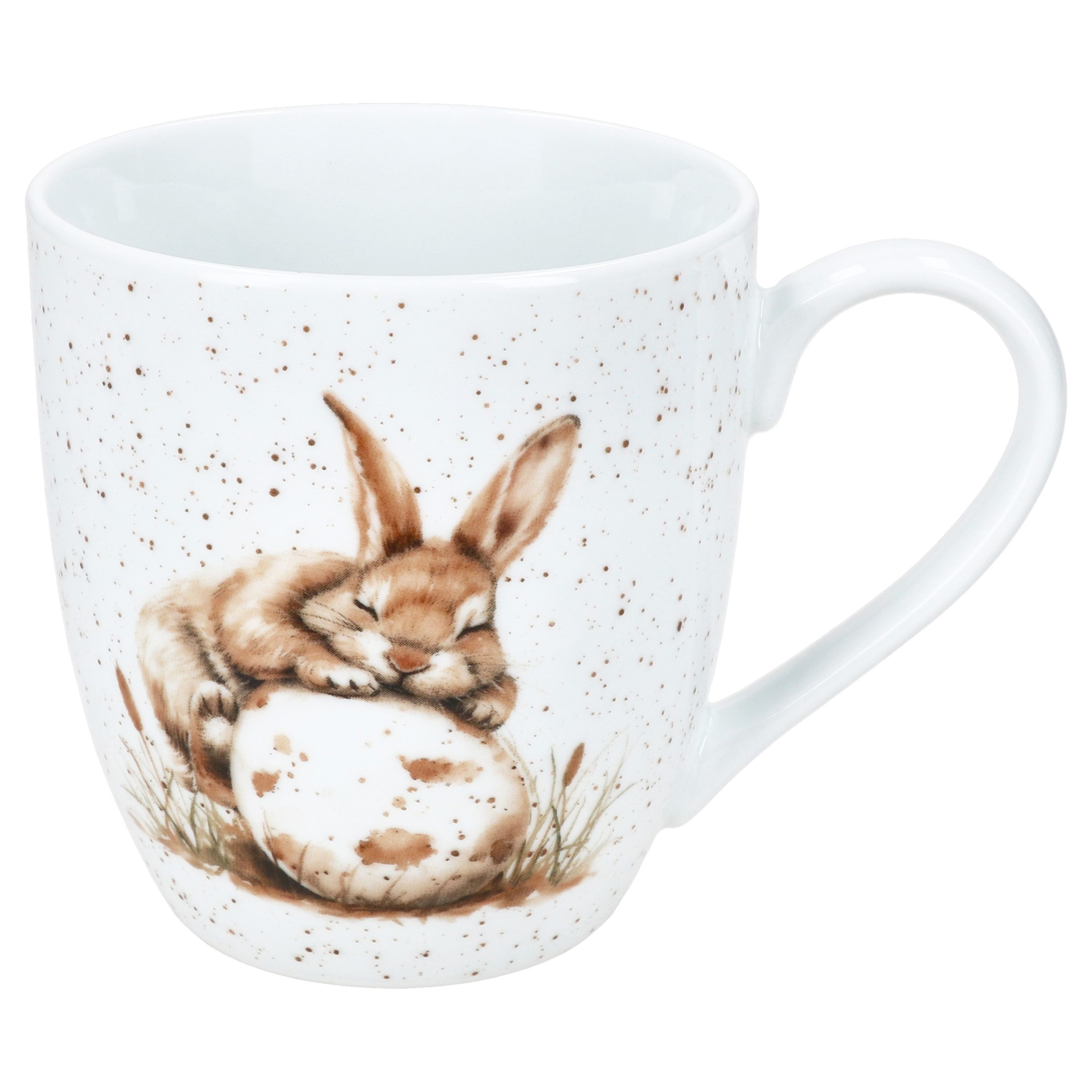 Ritzenhoff & Breker Becher Ritzenhoff Jumbobecher Bunny weiß 400 ml Porzellan Hase Oster-Geschirr, Porzellan