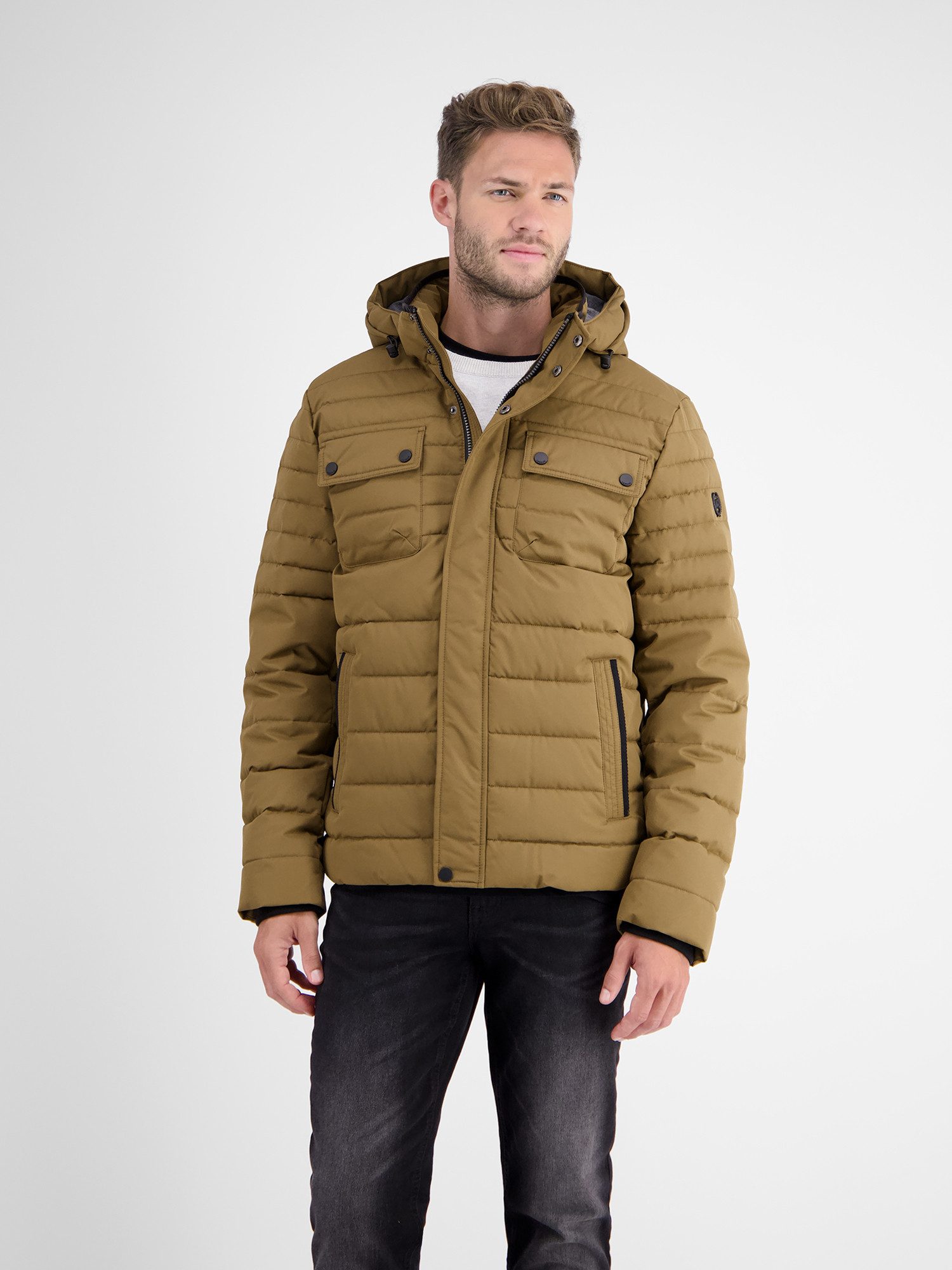 LERROS Winterjacke Steppjacke mit abnehmbarer Kapuze