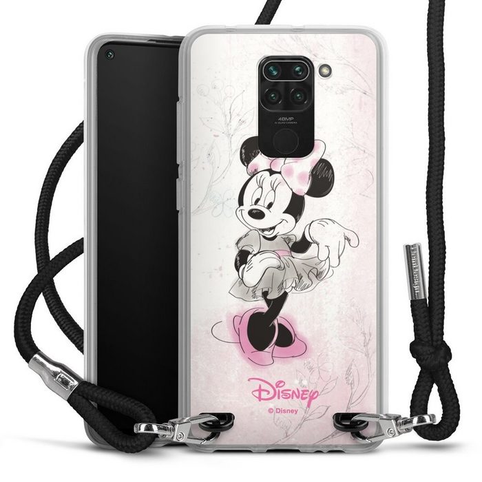 DeinDesign Handyhülle Minnie Mouse Disney Vintage Minnie Watercolor Xiaomi Redmi Note 9 Handykette Hülle mit Band Case zum Umhängen