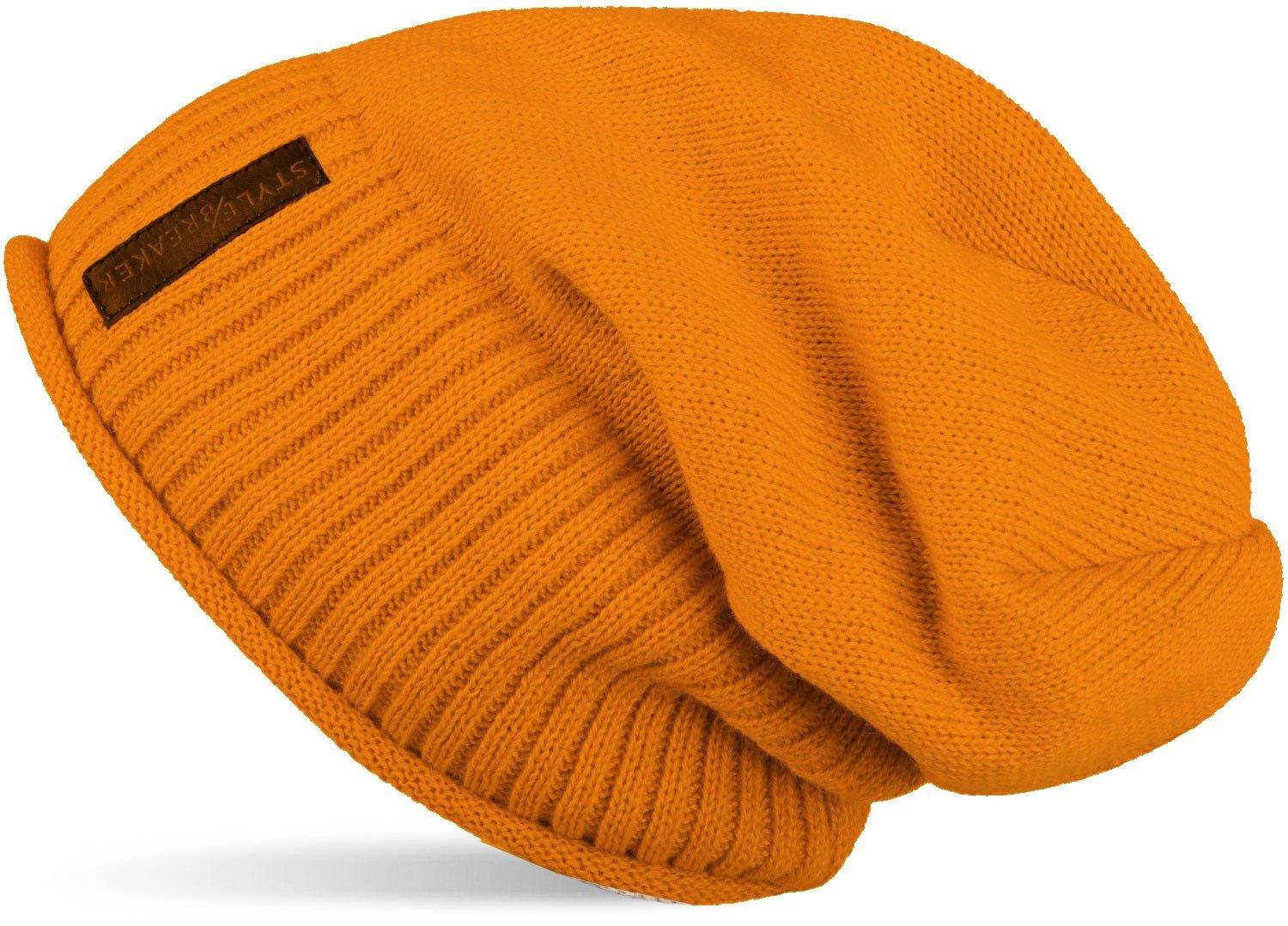 styleBREAKER Strickmütze Feinstrick Beanie mit Teddyfleece (1-St)