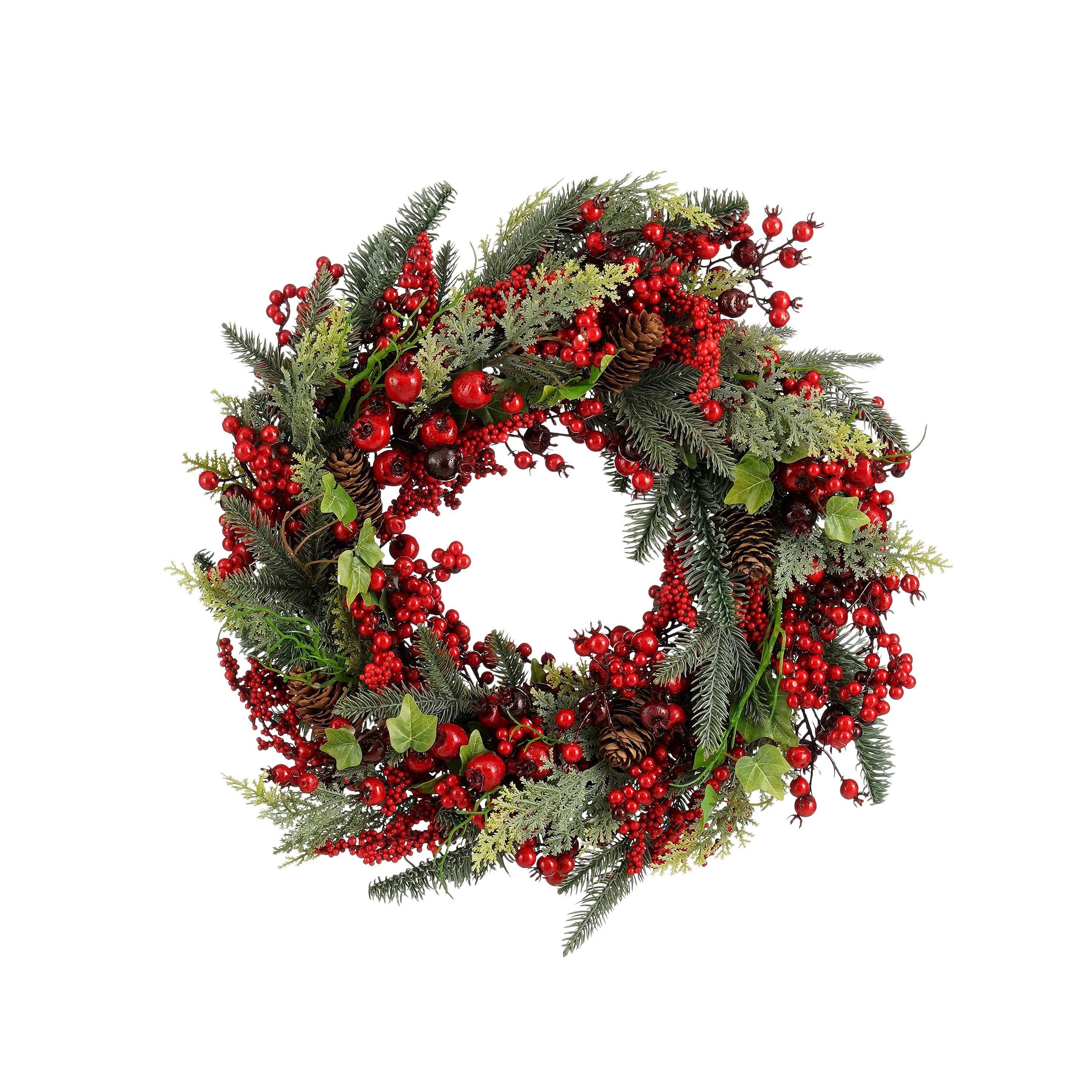 Mica Decorations Dekokranz Mica Decorations Norah Kranz rot - h13xd50cm