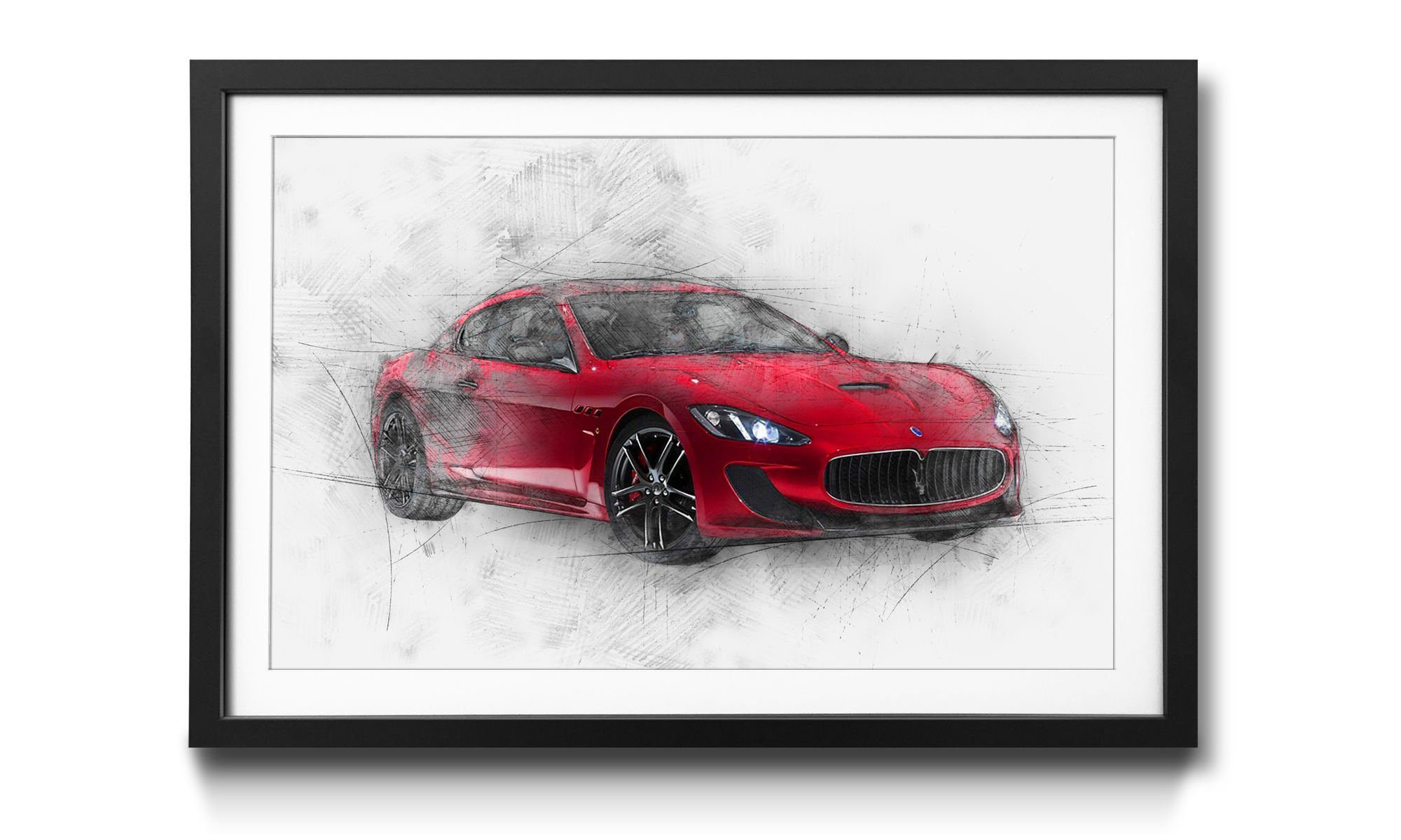 WandbilderXXL Bild mit Rahmen Red Storm, Auto, Wandbild, in 4 Größen erhältlich