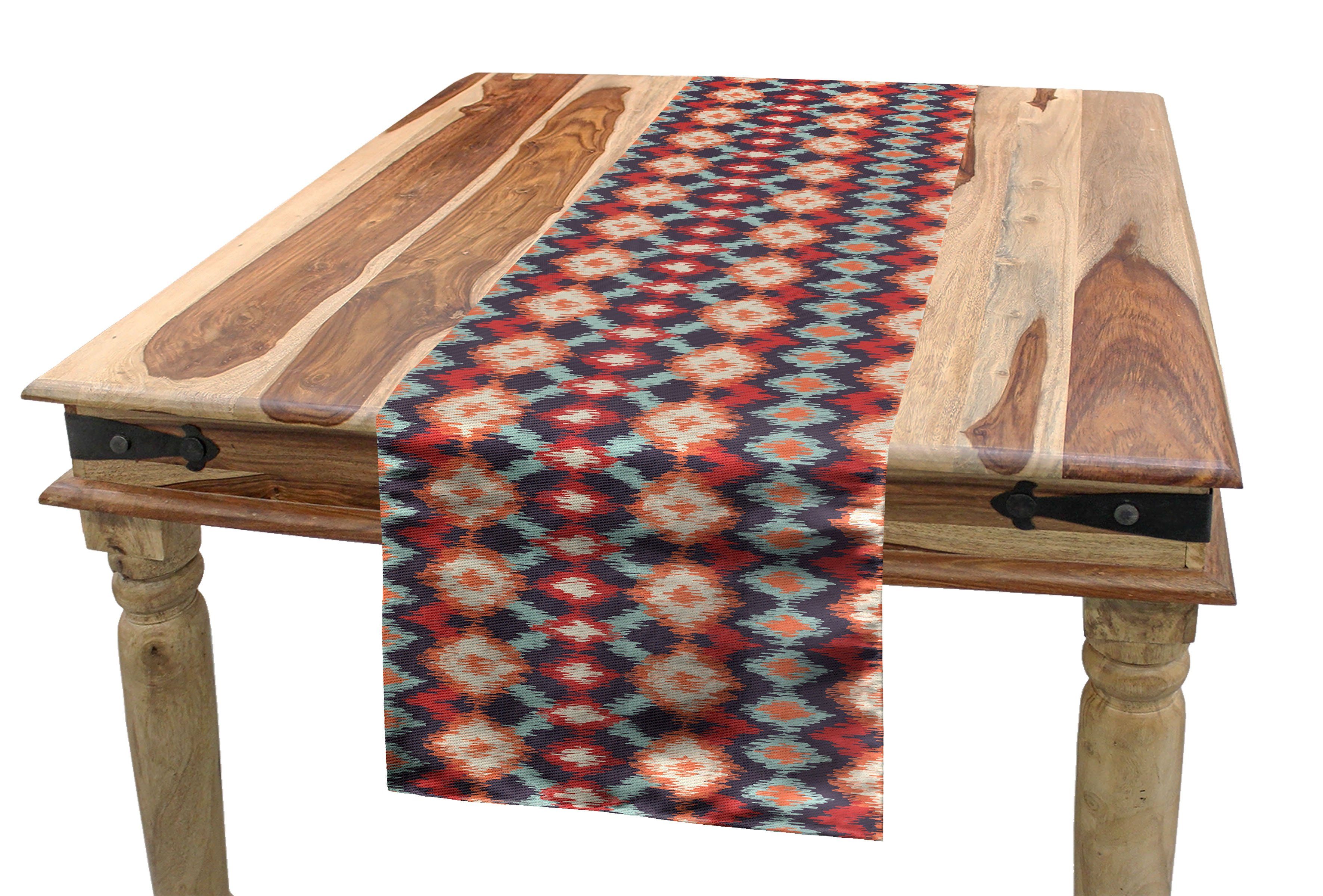 Abakuhaus Tischläufer, Tischläufer Dekorativer Esszimmer Rechteckiger Ikat indigene Muster Küche