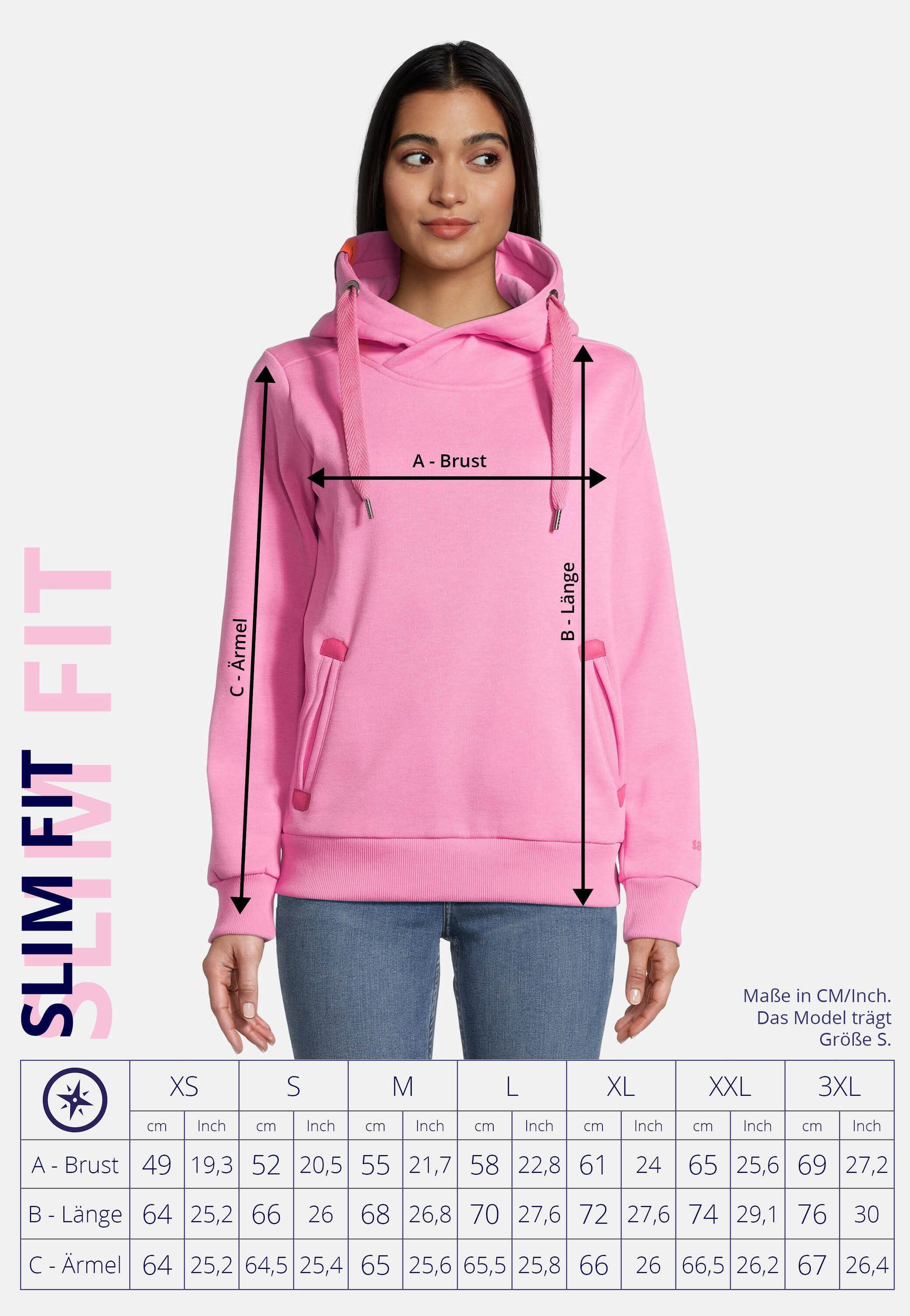 salzhaut Hoodie SÜNN Damen Tailliert salzhaut Kapuzenpullover – bequemer Fit und nordisch klares Design – Bild 4 von 4