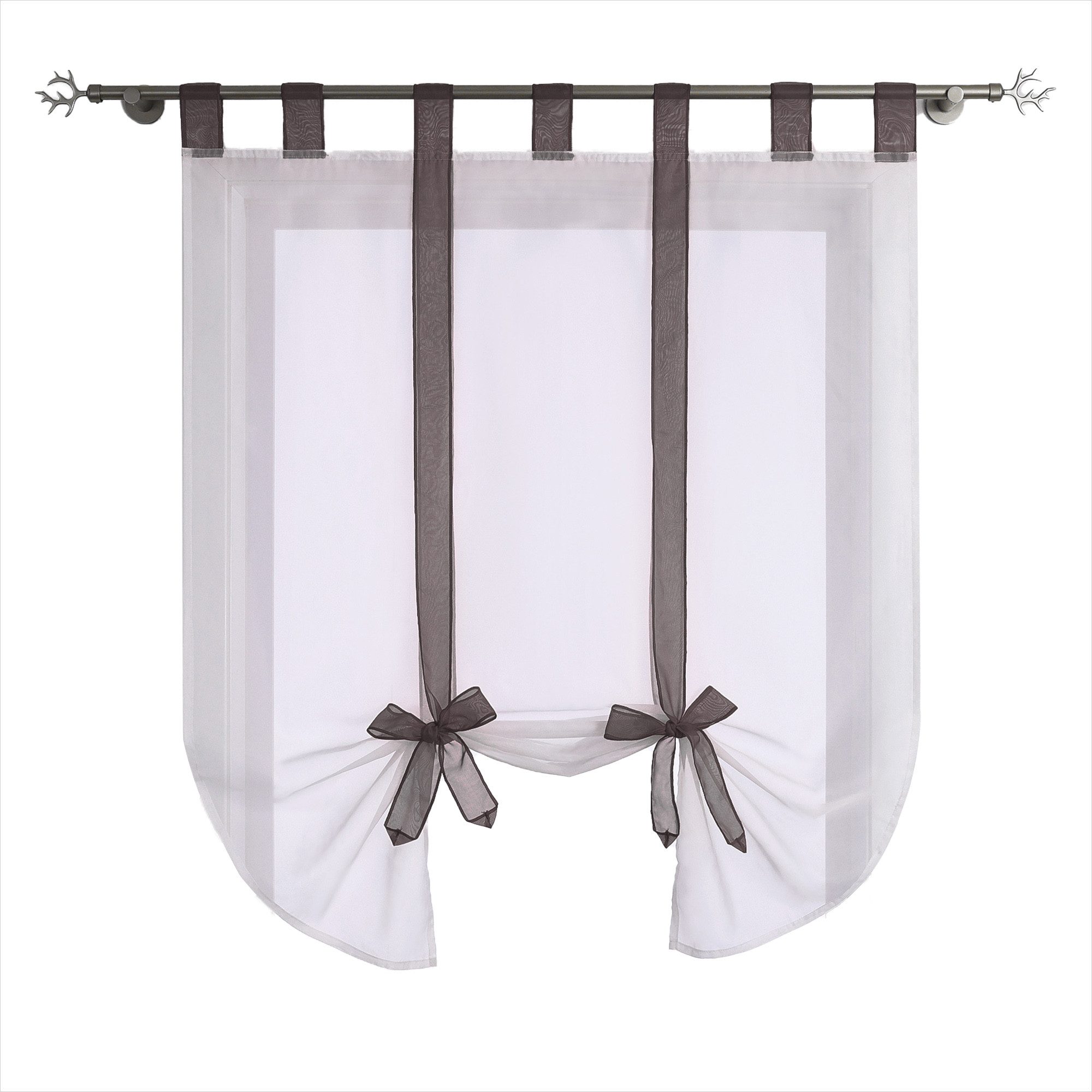 Joyswahl Raffrollo, mit Schlaufen, Voile Bindegardine, Unifarbige günstig online kaufen