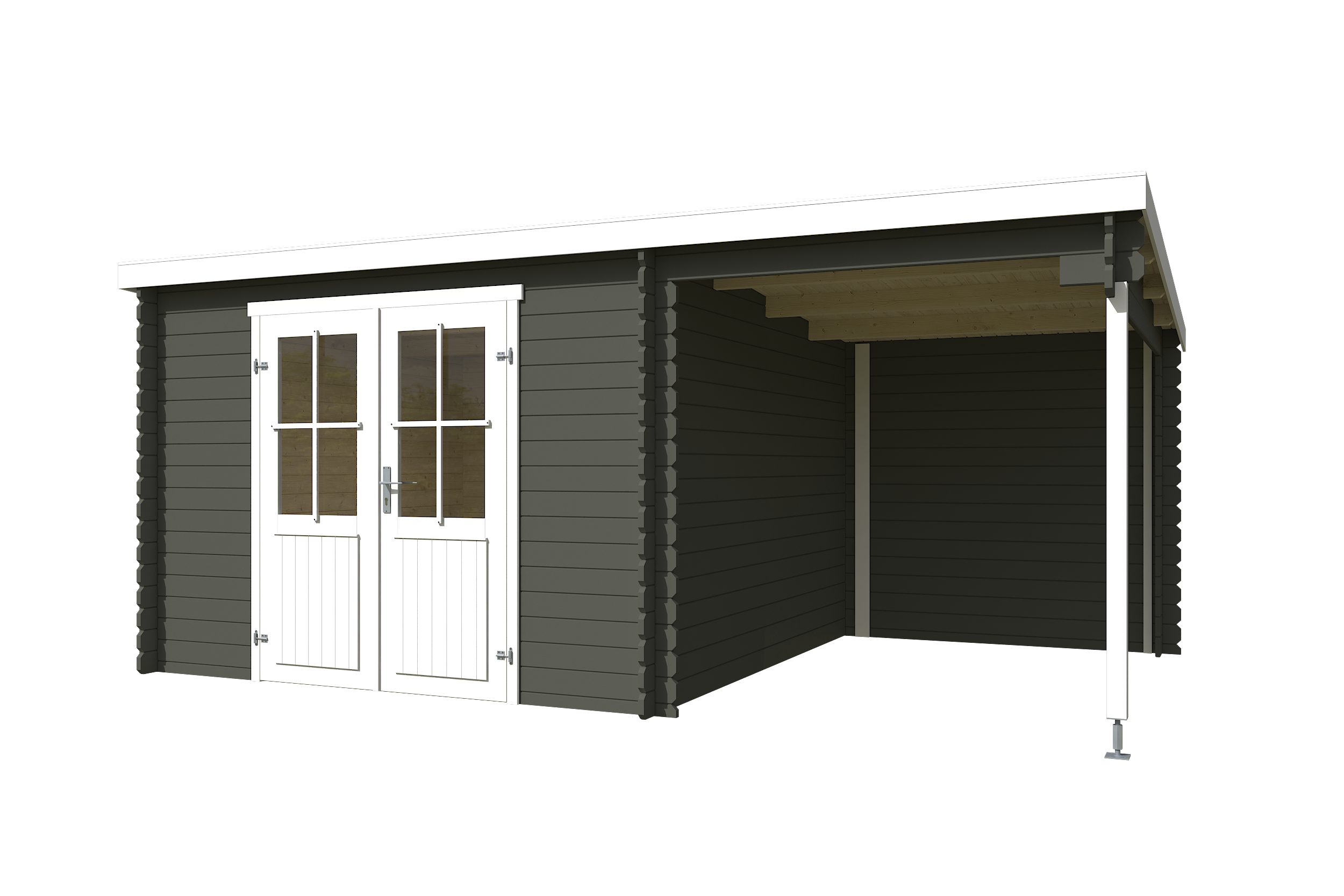 Nordic Holz Gartenhaus Tampa, BxT: 501x319 cm, (Unterstand inkl. Rückwand)