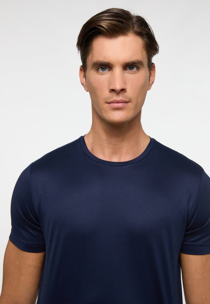 Pierre Cardin Klassische Bluse 1863 by ETERNA Kurzarm T-Shirt marine 887-18-INO - SOFT